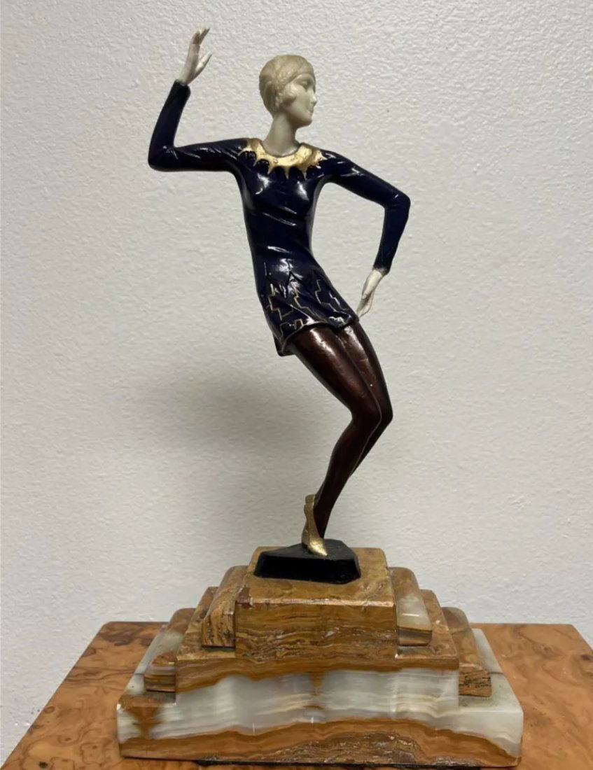 Art Deco Dancer Bronze Sculpture (1 of 2)