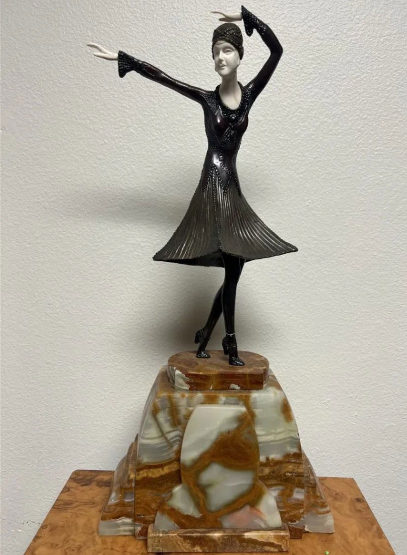 Art Deco Dancer Bronze Sculpture (1 of 3)