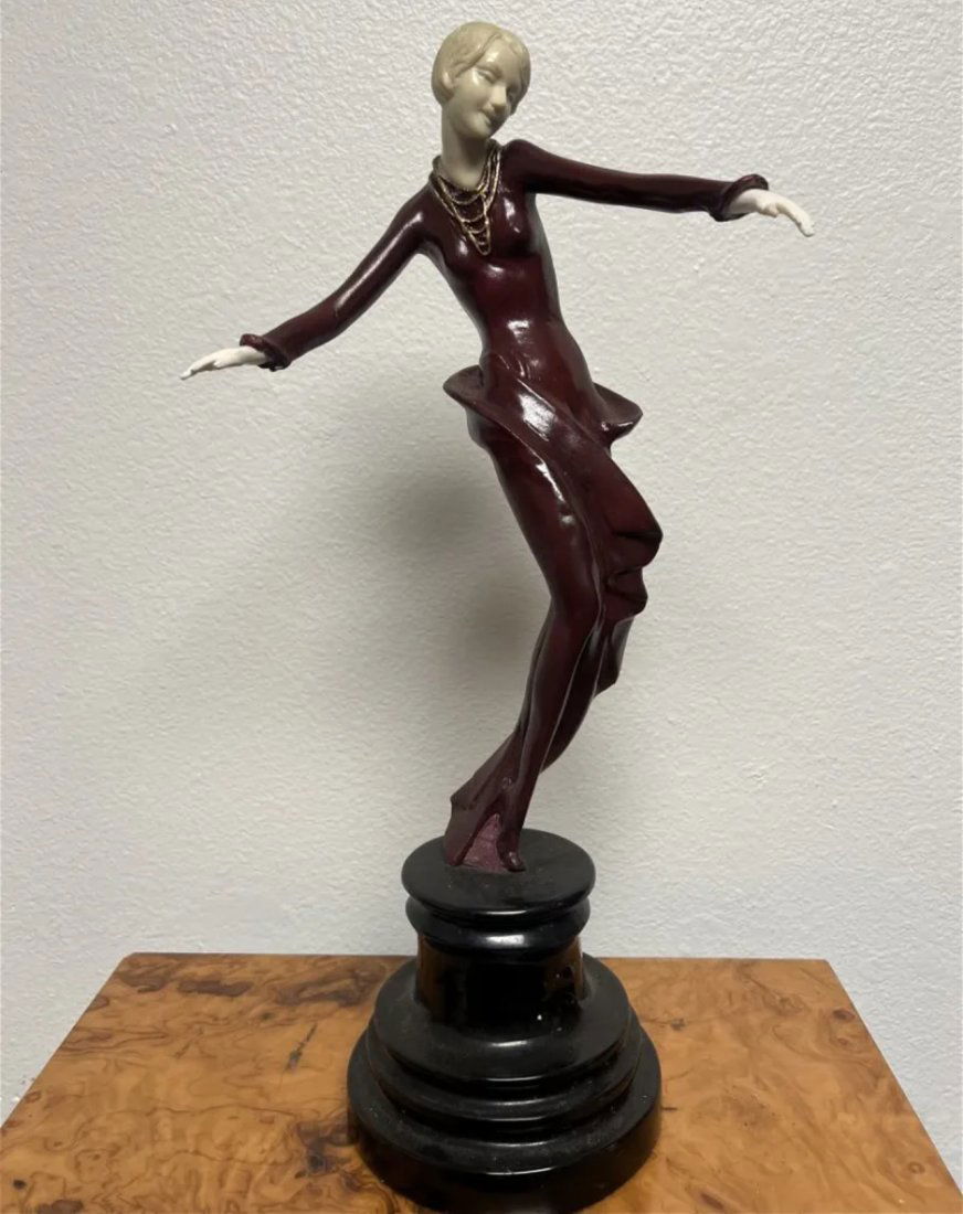 Art Deco Dancer Bronze Sculpture (1 of 2)
