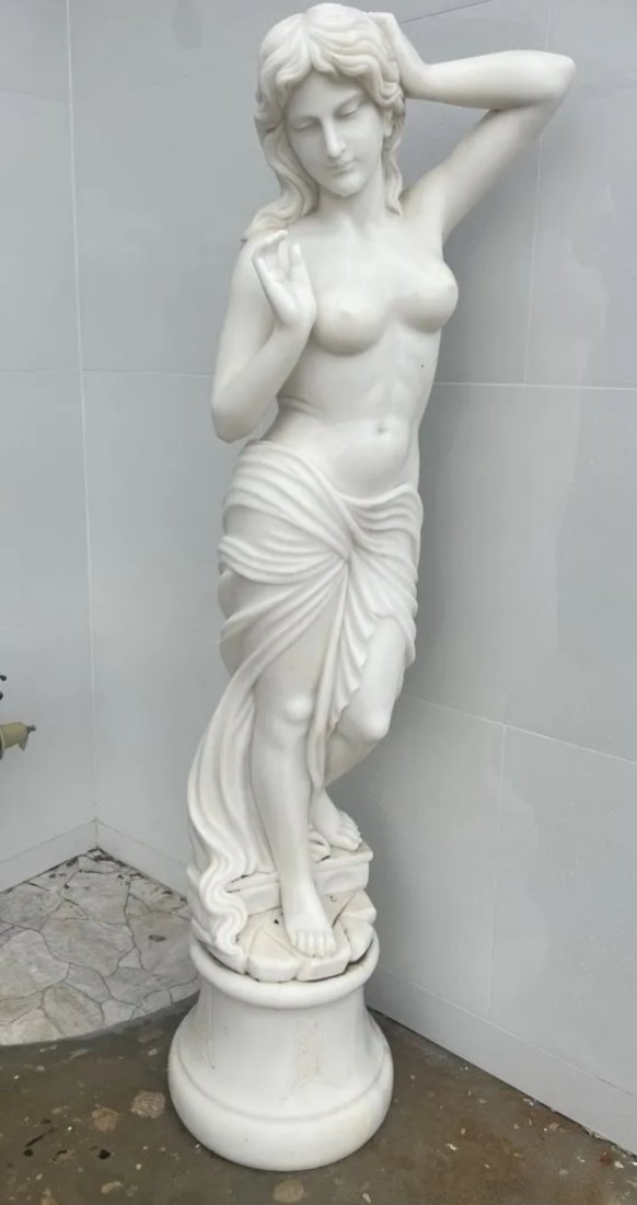 Life Size Marble Lady Sculpture (1 of 2)
