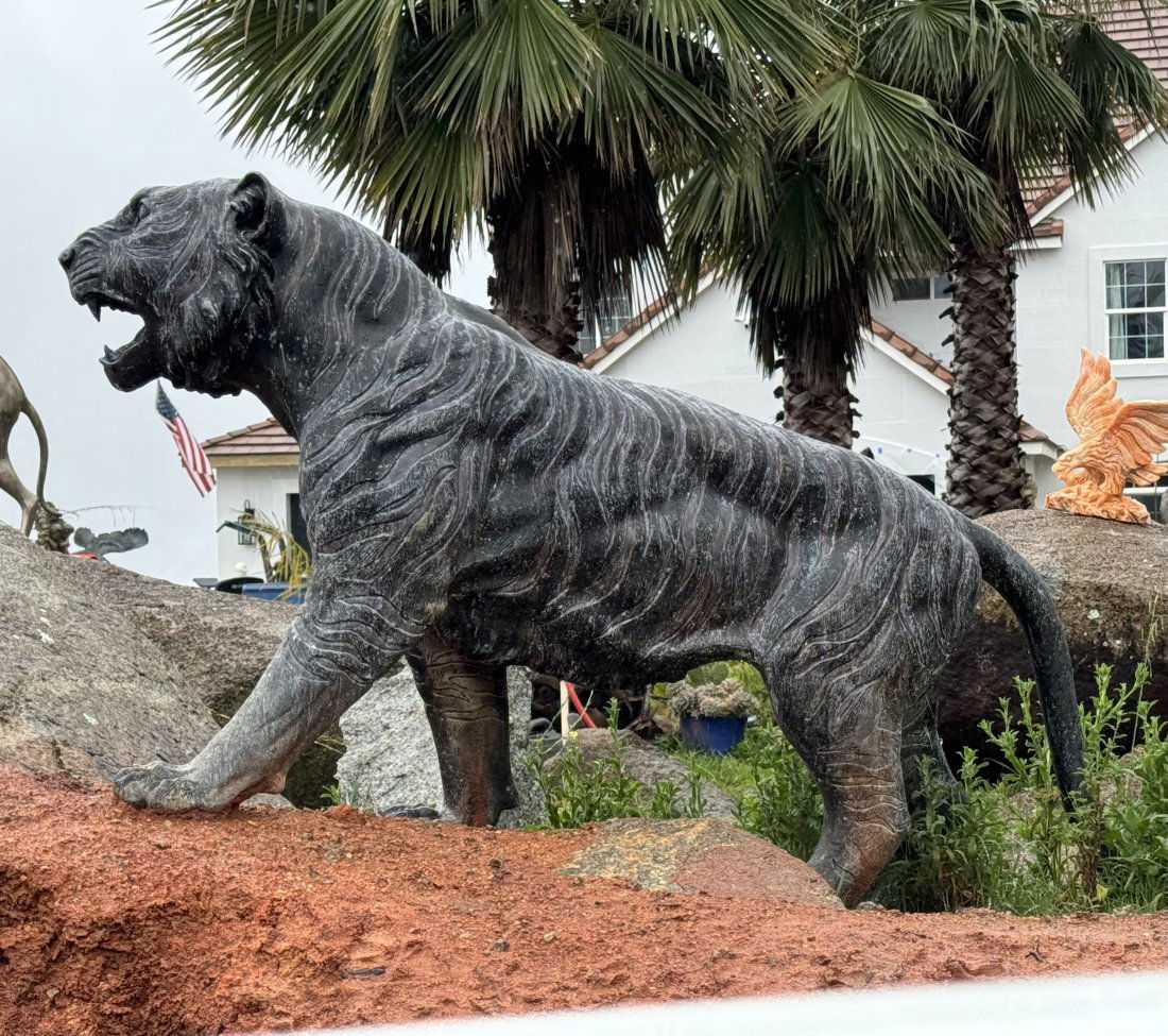 Life Size Bronze Tiger Sculpture (1 of 4)