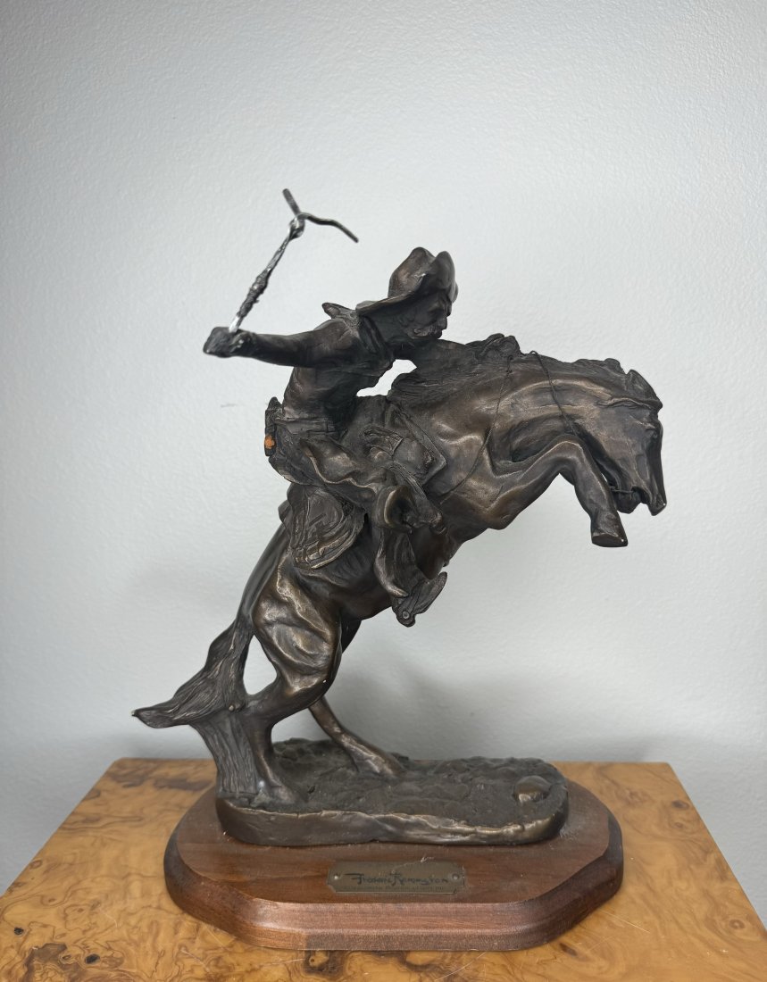 The Bronco Buster - Frederic Remington: Measurements: 12 in x 12