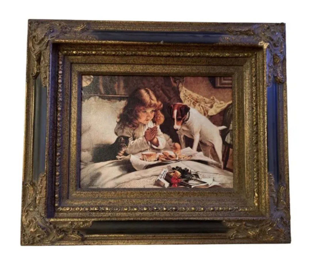 Girl Praying Lithograph (1 of 2)