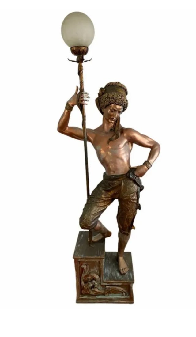 1972 Life Size Blackmoor Statue: Measurements: 78 inches H x 31 in L