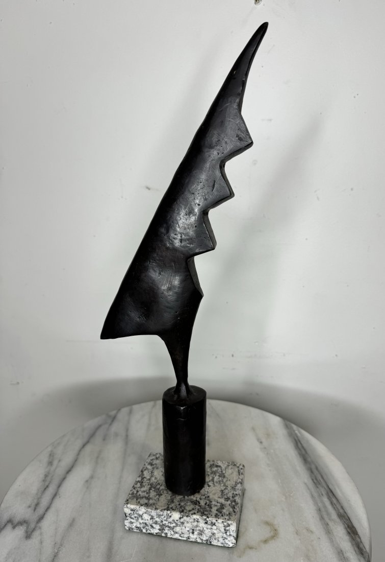 Constantin Brancusi Bronze Sculpture: Measurements: 17 in H x 6 in