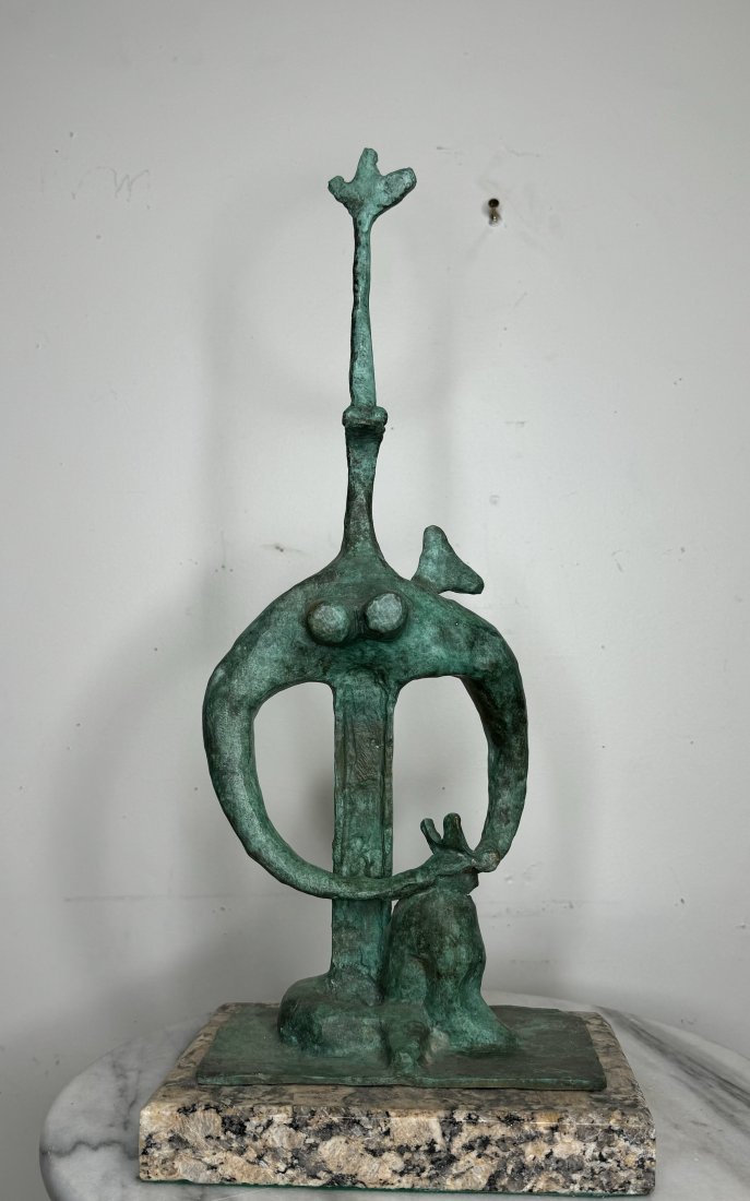 Jacques Lipchitz Large Modern Bronze Sculpture: Measurements; 19 in H x 8 x 6 in