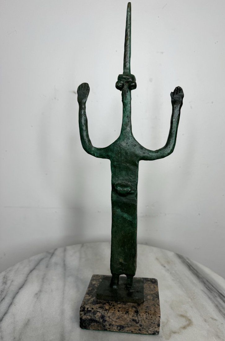 Picasso Bronze Sculpture: Measurements: 14 in x 4 in x 3 in
