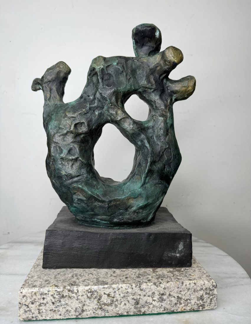 Jacques Lipchitz Modern Bronze Sculpture: Measurements: 14 in H x 8 in x 7.5 in