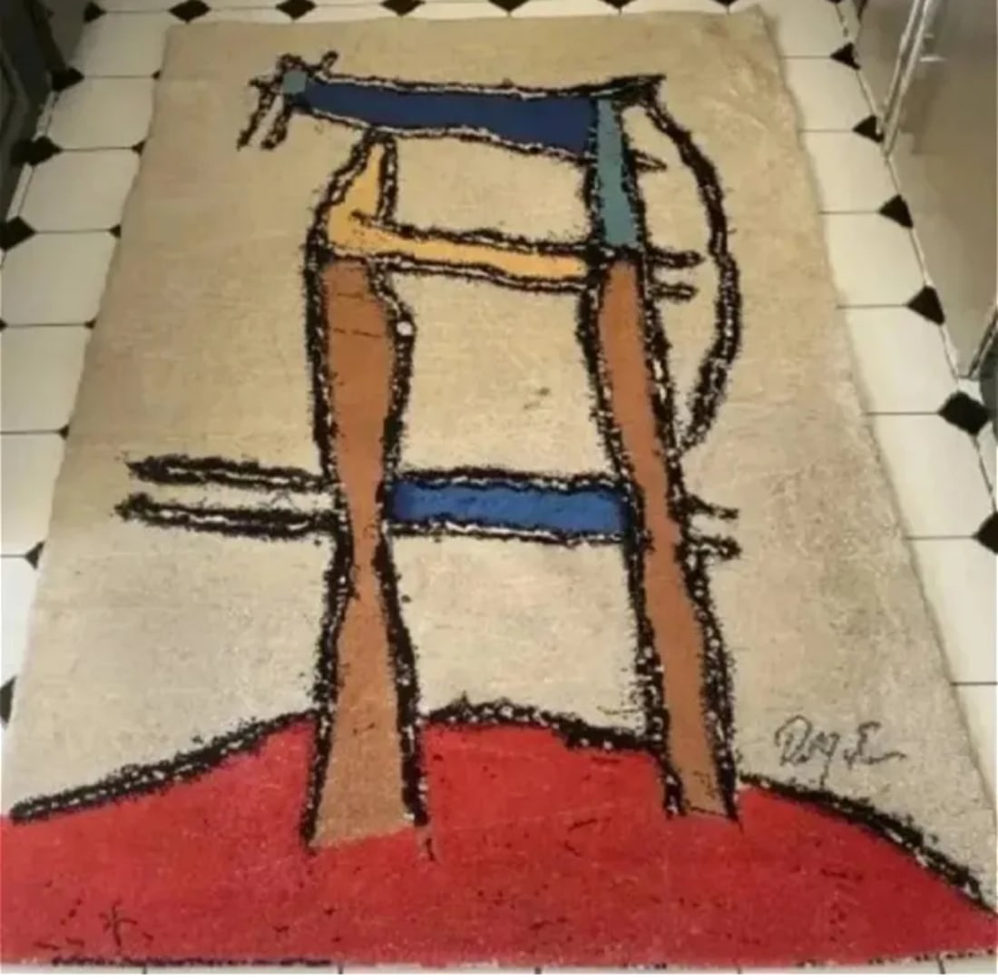 20TH CENTURY VINTAGE SWEDISH ROBERT JACOBSEN EGE RUG: 6ft x 9ft - A beautifully artistic vintage Swedish Robert Jacobsen Ege rug, Country of Origin / Rug Type: Vintage Ege Rug, Circa Date: Mid – 20th Century – This brilliant, abstract vintage rug by