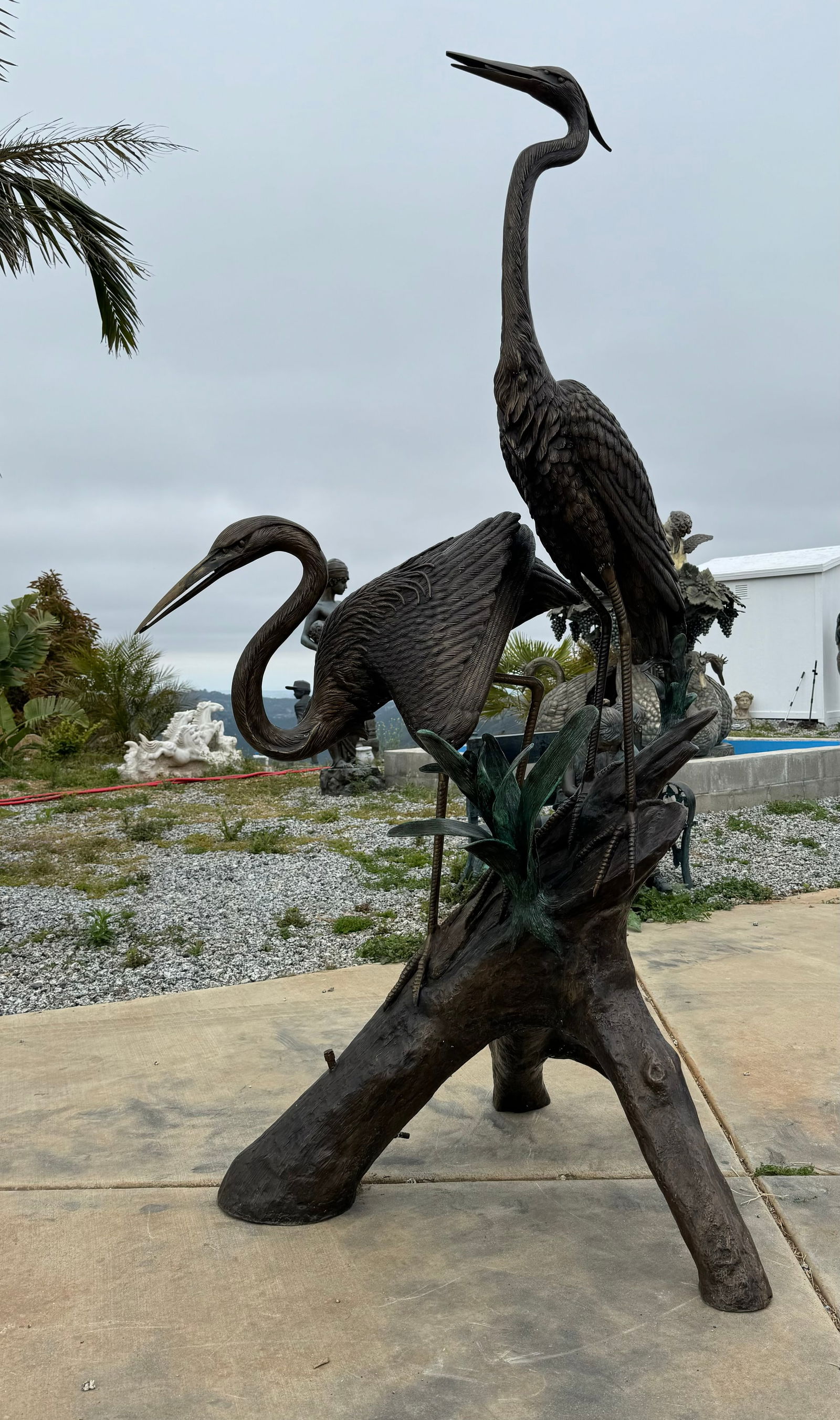 Life Size Bronze Herons Statue and Fountain (1 of 5)