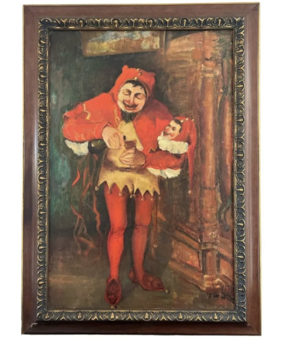 Keying Up The Court Jester- Oil Painting (1 of 3)