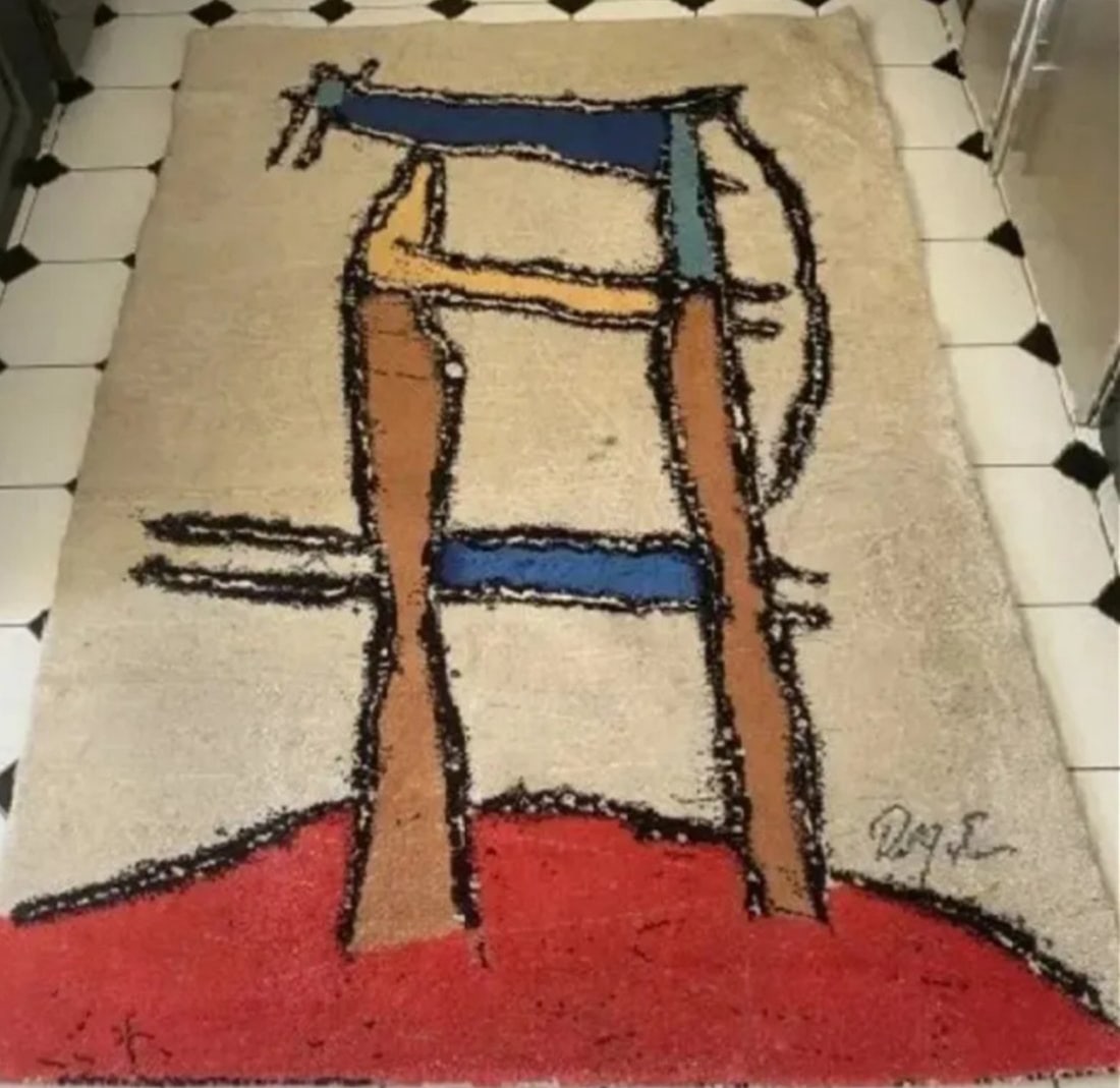 20TH CENTURY VINTAGE SWEDISH ROBERT JACOBSEN EGE RUG: 6ft x 9ft - A beautifully artistic vintage Swedish Robert Jacobsen Ege rug, Country of Origin / Rug Type: Vintage Ege Rug, Circa Date: Mid – 20th Century – This brilliant, abstract vintage rug by