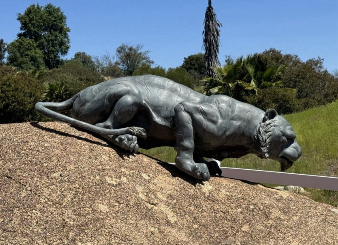 Life Size Bronze Tiger Bronze Sculpture (1 of 3)