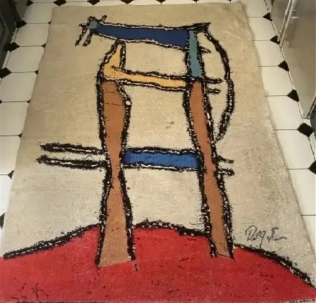 20TH CENTURY VINTAGE SWEDISH ROBERT JACOBSEN EGE RUG: 6ft x 9ft - A beautifully artistic vintage Swedish Robert Jacobsen Ege rug, Country of Origin / Rug Type: Vintage Ege Rug, Circa Date: Mid – 20th Century – This brilliant, abstract vintage rug by