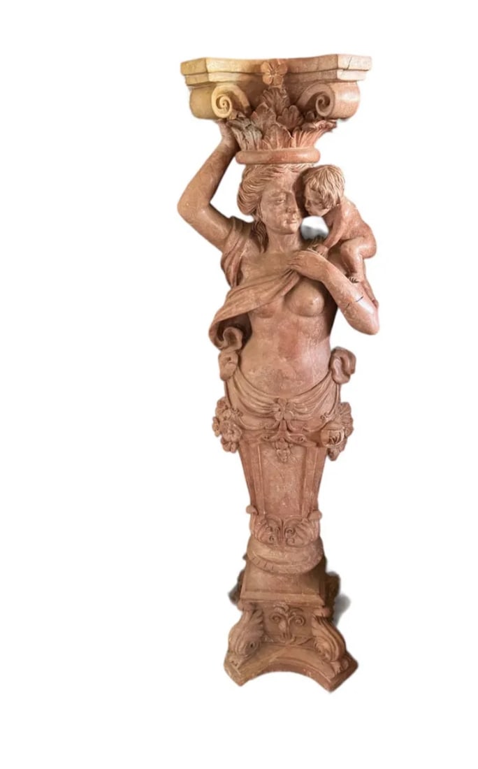 French Style Marble Pedestal (1 of 2)