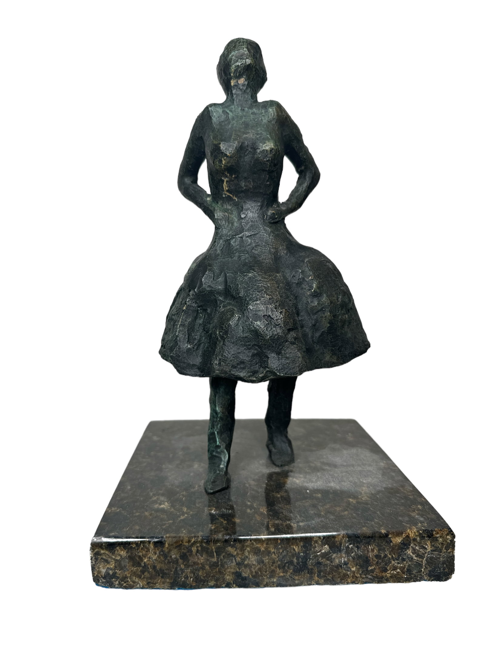 Diego Ballerina Modern Bronze Sculpture: Measure: 11 in x 7 in x 7 in