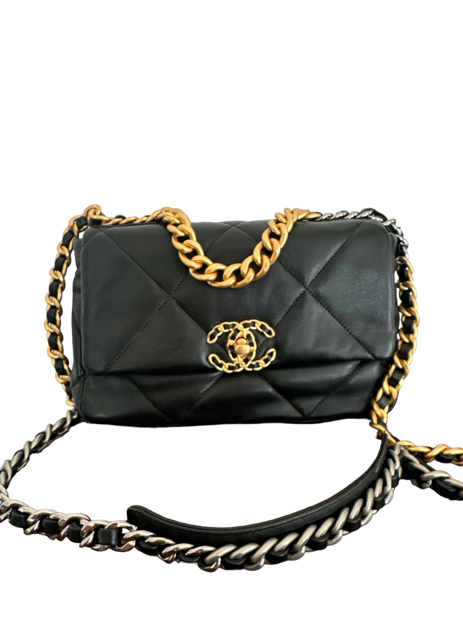 Chanel 19 Flap Bag Quilted Leather Medium (1 of 6)