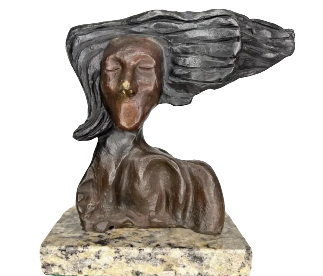 Abstract Bronze Sculpture Salvador Dali: Measurements: 10.5 in H x 11 in L