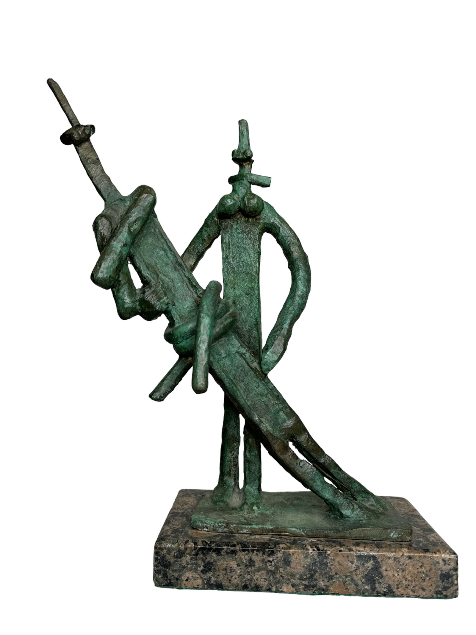 Jacques Lipchitz Large Modern Bronze Sculpture: Measurements: 13 in H x 7 in