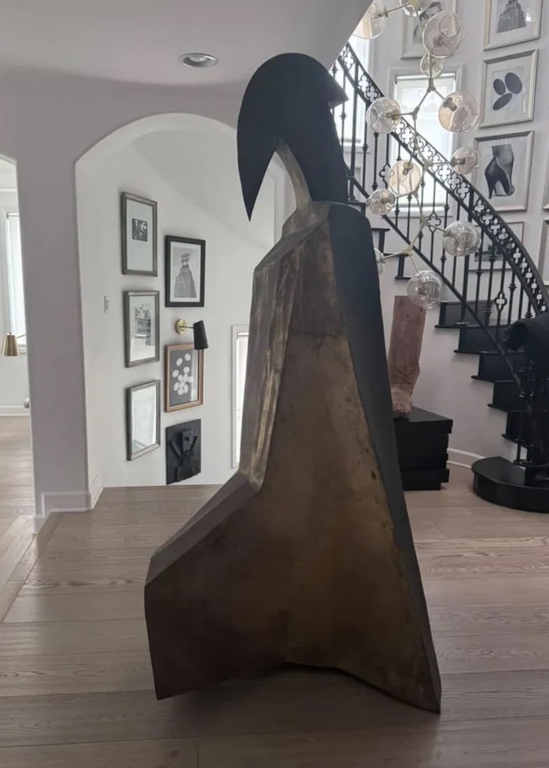 Life Size Monumental Bronze Modern LYNN CHADWICK Style Sculpture: Aprox Measurements : 88 in H in x 40In x 40 in