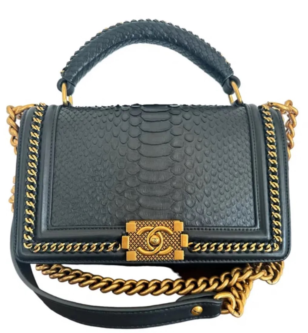 CHANEL Medium Python Boy Bag (1 of 6)
