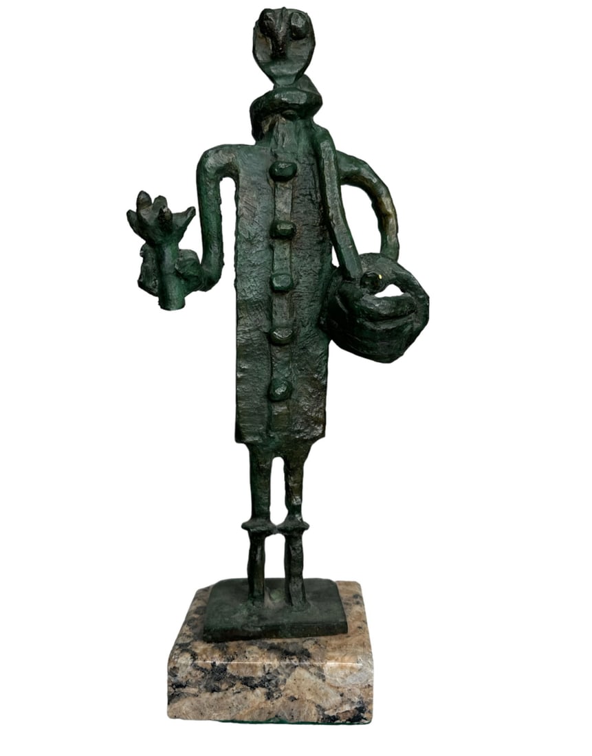 Jacques Lipchitz Modern Bronze Sculpture: Measurements: 13 in H x 4 in