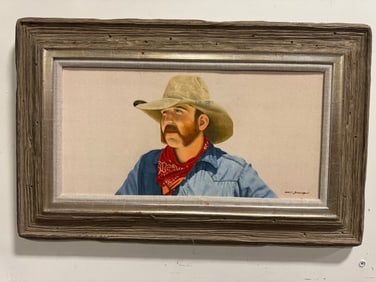 Western Portrait Oil Painting by Walt Johnston
