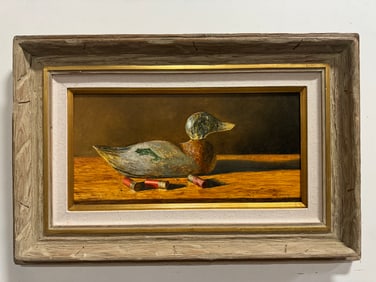 Duck  Oil Painting by Walt Johnston