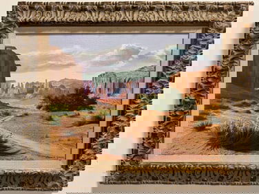 1989 Landscape Mountain Scene Oil Painting by Maurice Green