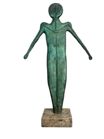 Abstract Large Bronze Sculpture Unidentified Artist