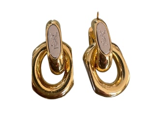 YSL Duo Link Earrings