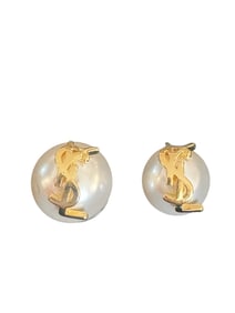 YSL Pearly Stud Earrings