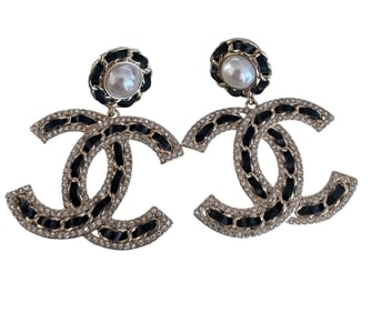 Chanel CC Pendant Earrings