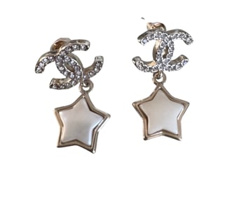 Chanel Star Pendant Earrings