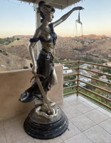 Monumental Life Size Bronze Liberty Lady