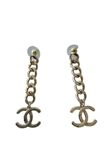 Chanel Metal Drop Earrings