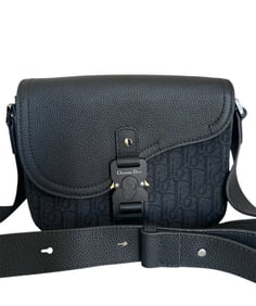 Men Dior Saddle Messenger Bag with Flap