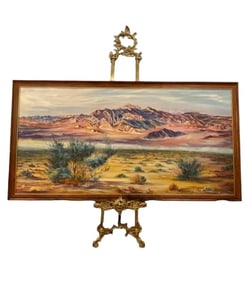 1966 Mountain Lanscape Oil Painting Signed