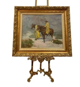 Western Cowboys Oil Painting by G. Bondad