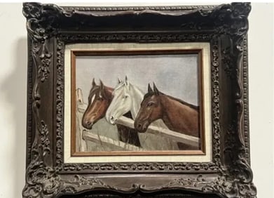 Horses Oil on Canvas Painting