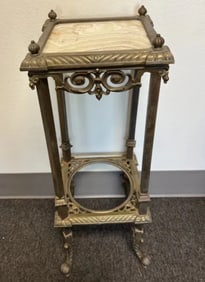Brass and Marble Table Pedestal