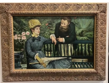 At the Conservatory Oil on Camvas