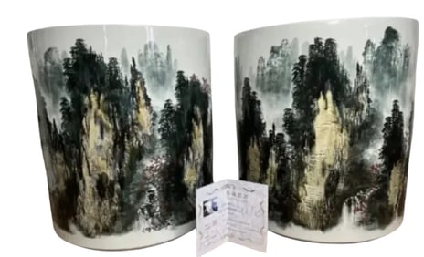 Huge Chinese Porcelain Planters Vases