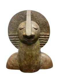 Ancient Egypt of Sea and Earth Bronze Sculpture Signed Gaylord