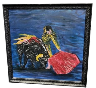 Large Matador Oil on Canvas Painting