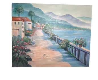 Large Bellagio Oil Painting Landscape