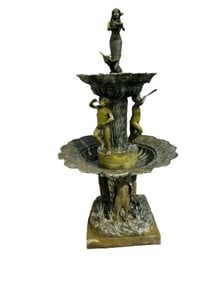 A Vintage Mythical Nature Mermaid Bronze Fountain
