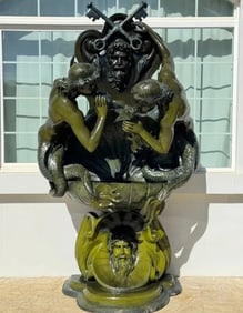 Mermen Life Size Nautical Bronze Fountain