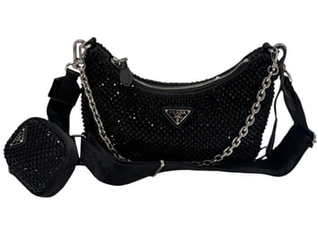 Prada Re-Edition 2005 crystal-embellished shoulder bag