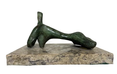 Henry Moore Modern Figure Bronze Sculpture